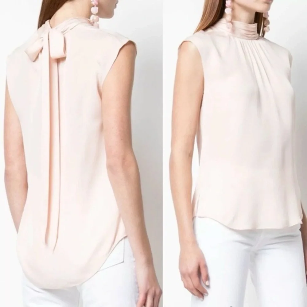 NWOT Veronica Beard Tristen Blouse in Blush (6) - Picture 1 of 5